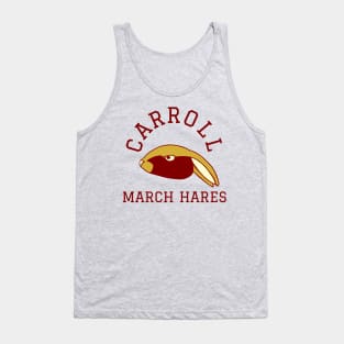 Carroll March Hares sports logo with hare Tank Top